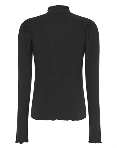 Soft Rebels - SRRoman Frill Langærmet Trøje - Black